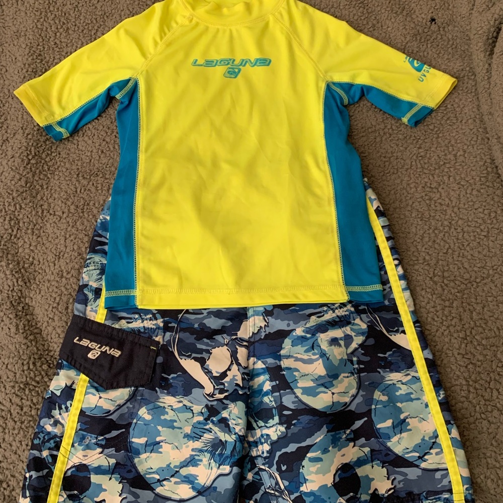 Laguna | UV Rash Guard and Swim Shorts | Boys Size 6/7
